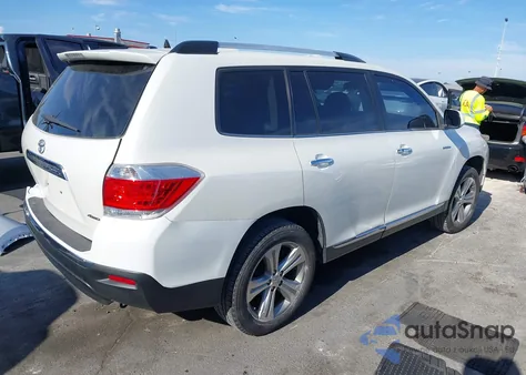 2012 Toyota Highlander Limited V6 z USA, uszkodzony, nr VIN 5TDDK3EH7CS124666